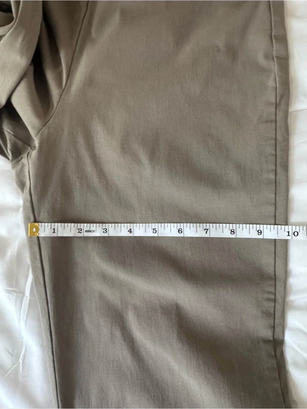 Krazy Larry Taupe Pull On Ankle Pants Size 10 Stretch Career Office Neutral USA